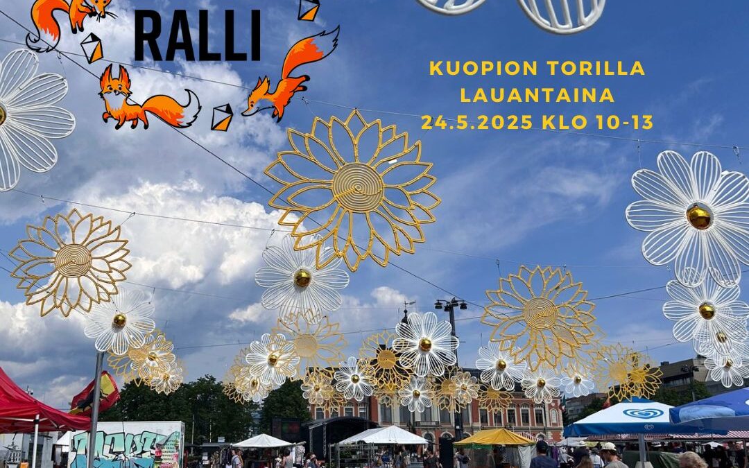 Rastiralli Kuopion torilla la 24.5. klo 10-13