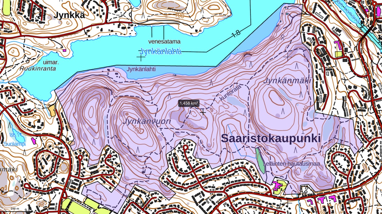 Jynkänvuori kartta